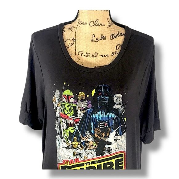 STAR WARS LABEL Empire Strikes Back gray T-shirt SZ XL - Picture 8 of 10